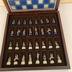 1983 Franklin Mint Civil War Chess Set Vintage Board Game Historical Collectible